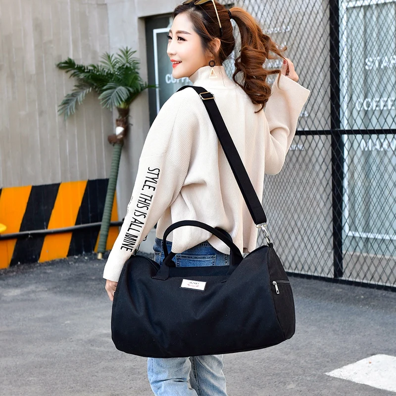 

2018 Men Women Canvas Travel Shoulder Bag Korean Japan Simple Handbag Large Capacity Big Duffel BagsLuggage Bolsa Depo Portable