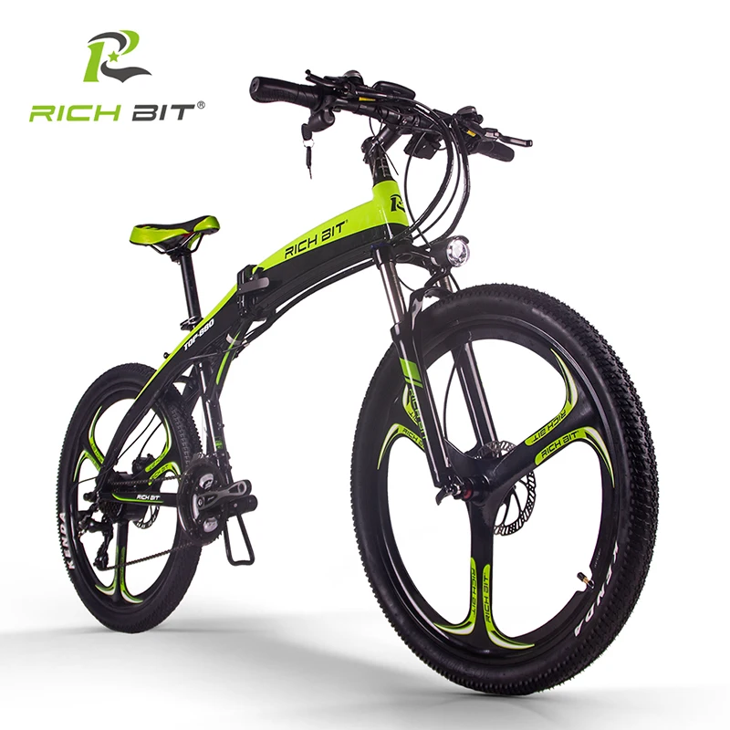 Perfect RichBit New RT-880 36V*250W Electric Bike Folding ebike Mountain Hybrid Electric Bicycle Frame Inside Li-on 9.6Ah Battery ebike 1