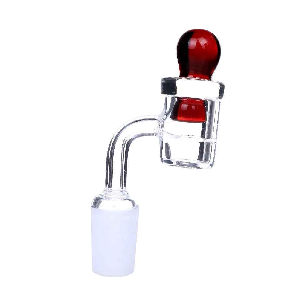 

Smoking Dogo 4mm 90 Degree Quartz Banger Red Carb Cap