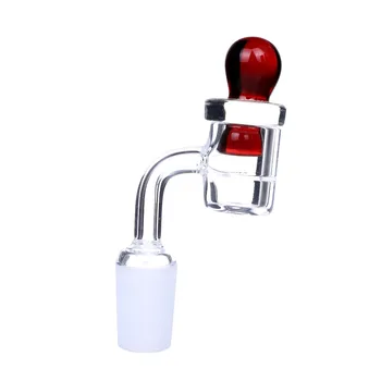 

Smoking Dogo 4mm 90 Degree Quartz Banger Red Carb Cap