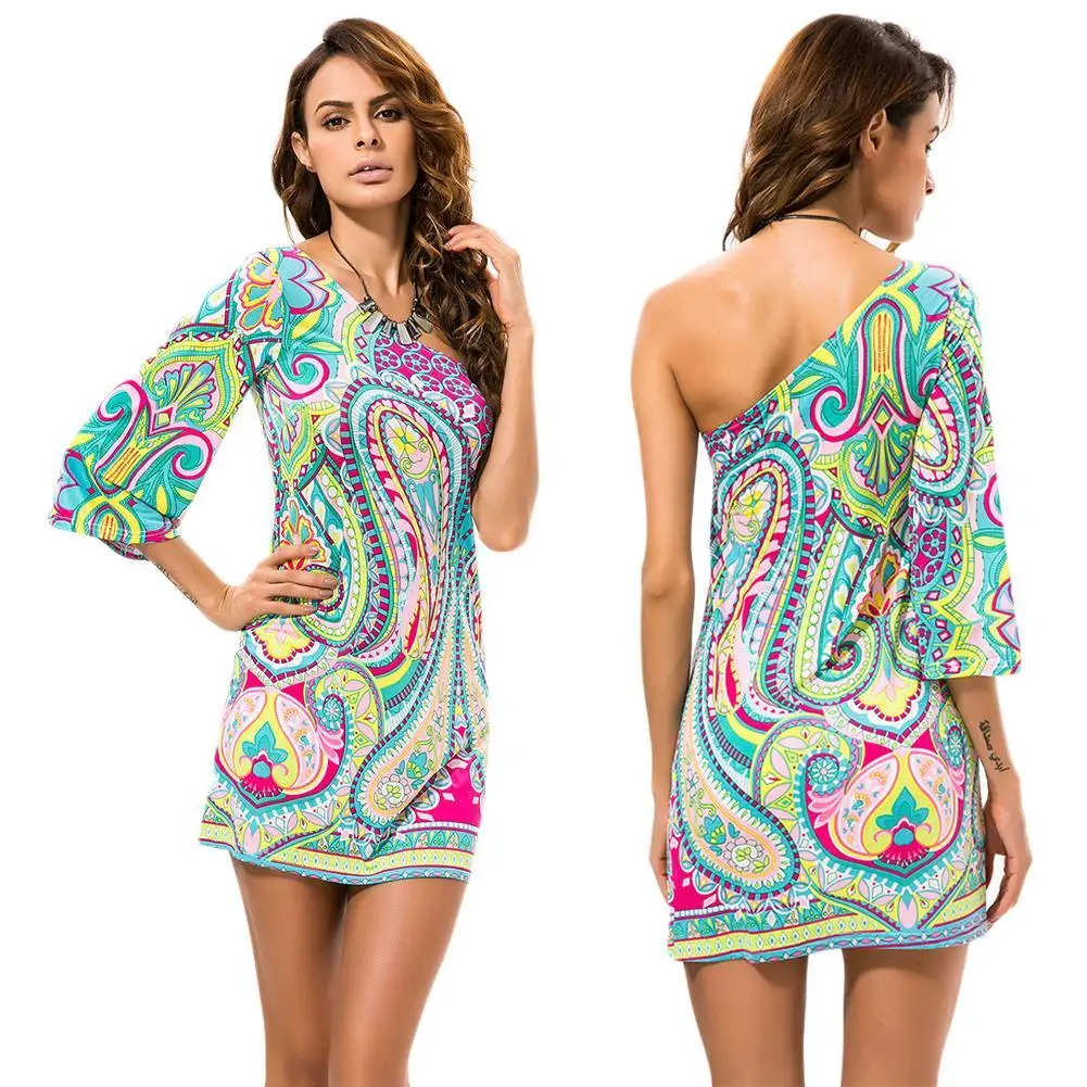 

Beach Cover Up Printed Beach Dress 2018 Summer Women's Sarong Dresses Multifunction Swimsuit Butterfly Type For Women