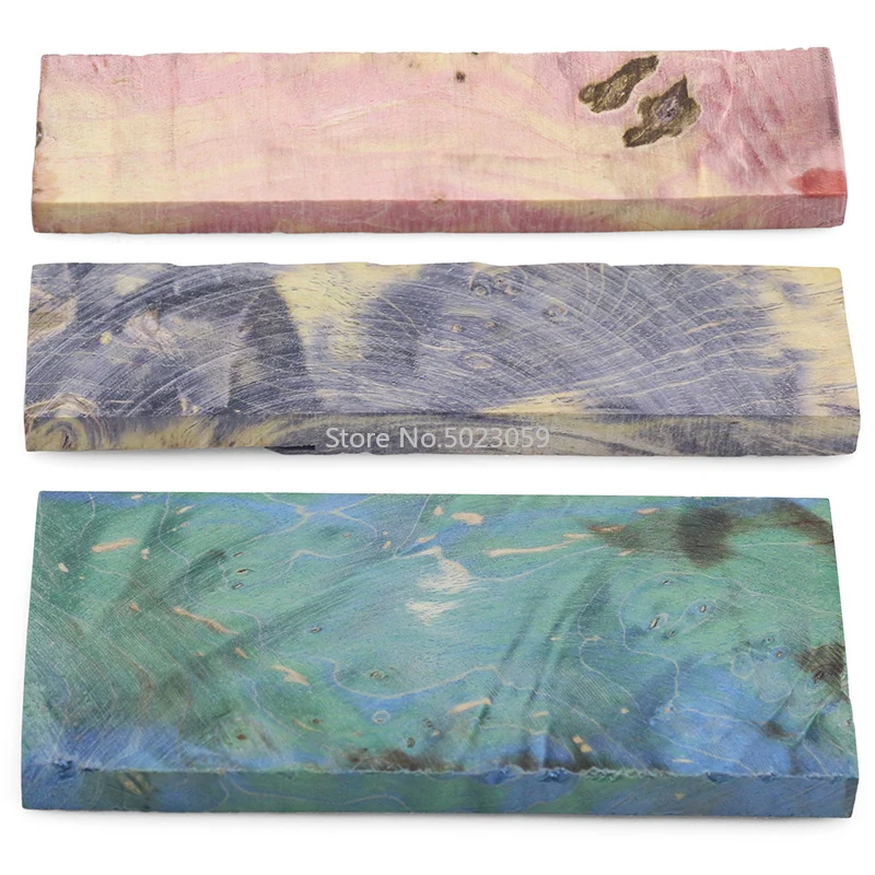 

2pieces DIY Knife handle Patch material Multicolor Solidified wood For DIY Wooden handicraft material