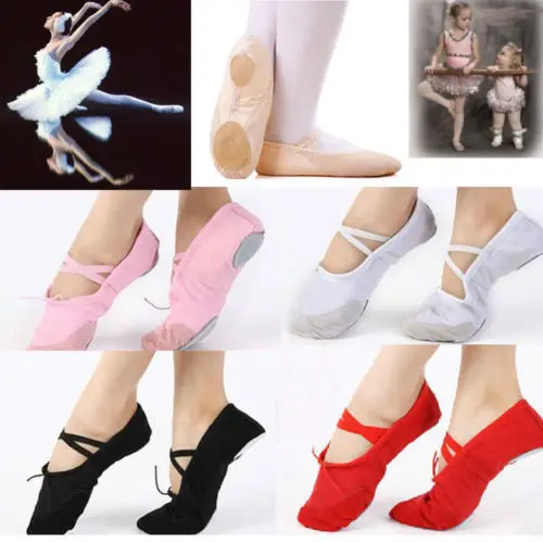 Ballet Slippers For Girls Classic Split-Sole Canvas Dance Gymnastics Baby Yoga Shoes Flats Kids Dance shoe Women Ballerina