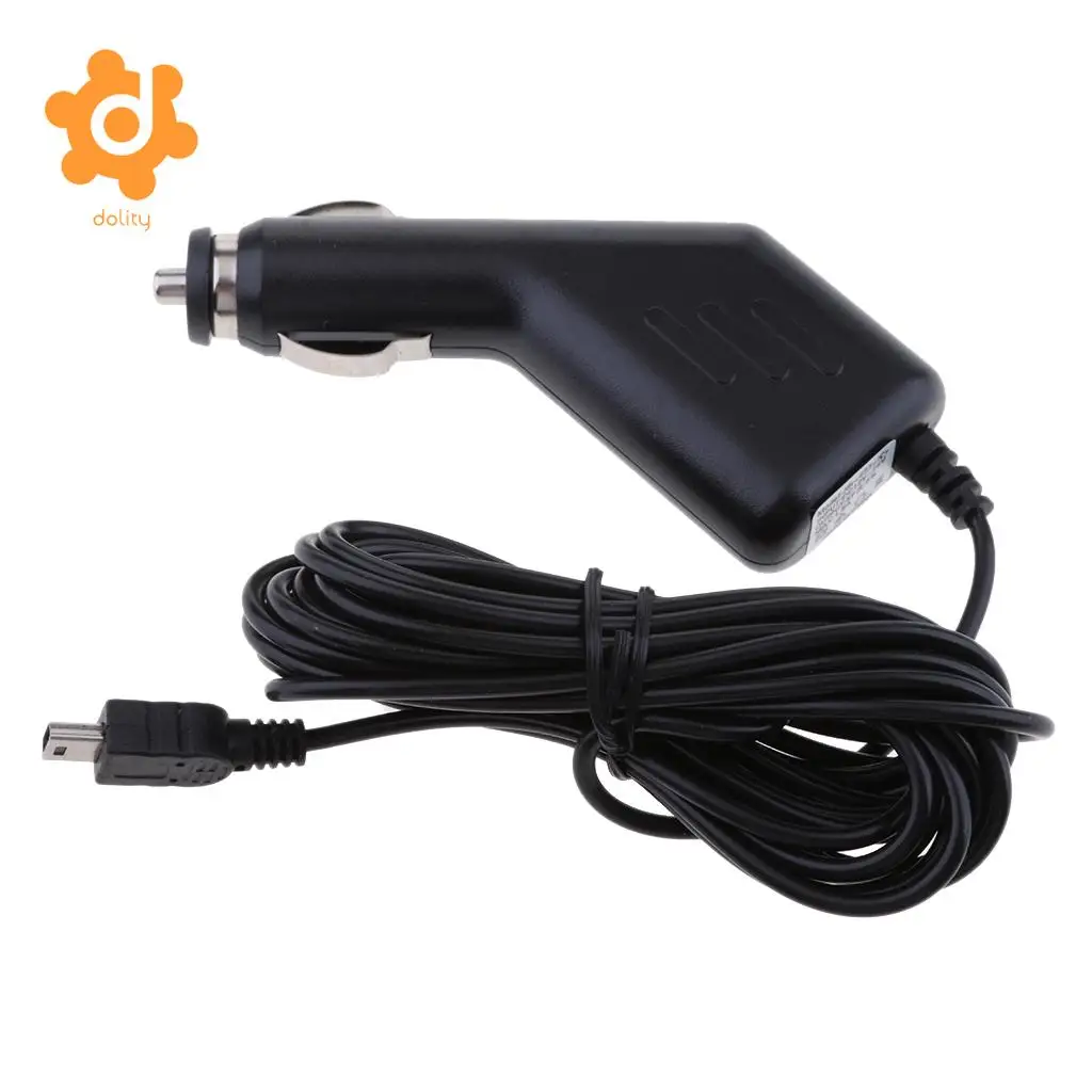 dolity USB Car Charger 5V 1.5A Cable 12-24V Mini USB GPS DVR Charging Car Van Truck