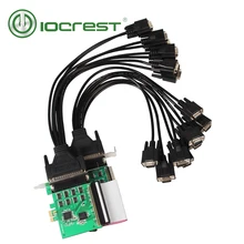 IOCREST PCI Express 16 Ports Serial rs232 PCIe controller card with fan out cable