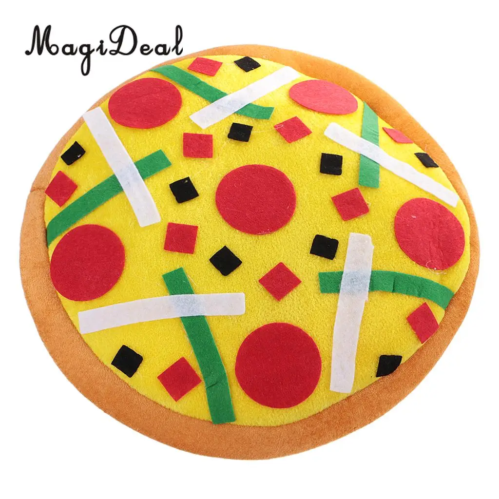 MagiDeal Adult Kids Pizza Shape Hat Halloween Christmas Carnival Birthday Party Cap Fancy Dress Costume Prop 