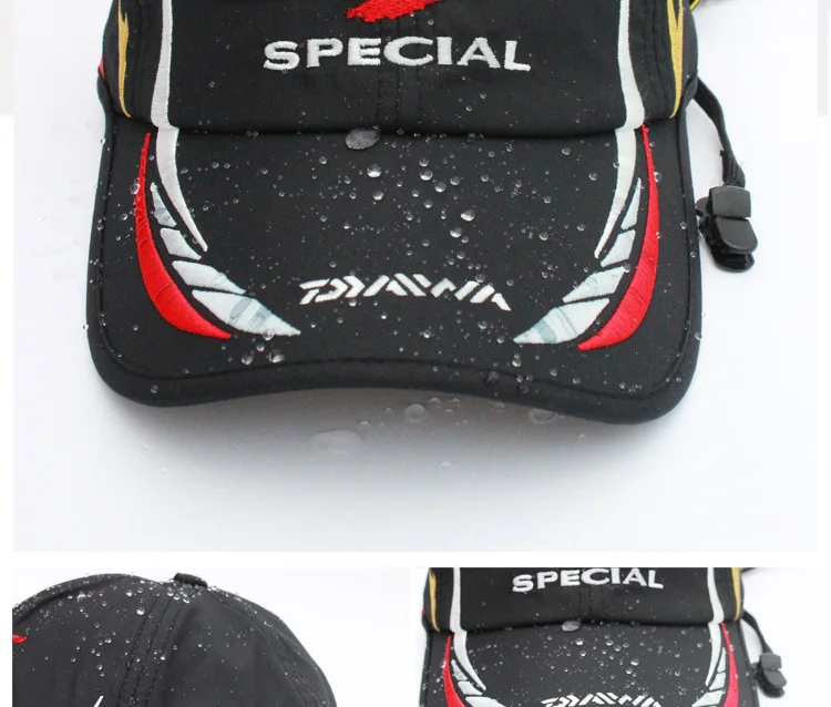 Boné com Logotipo Homens Adultos Ajustável Respirável Pesca Daiwa Japão Sombrinha Baseball Esporte Pescadores Balde Chapéu Chapéu Preto Especial 8 balde especial boné roupas de pesca