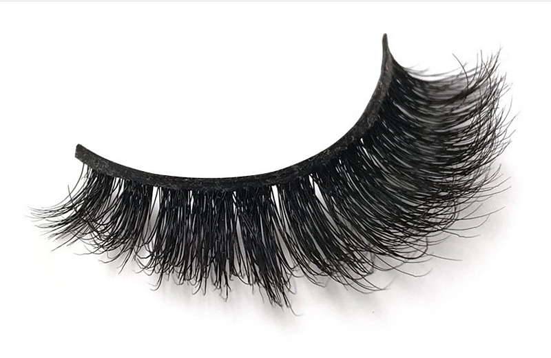 Buy High quality 1 pair 100 real mink fur eyelash