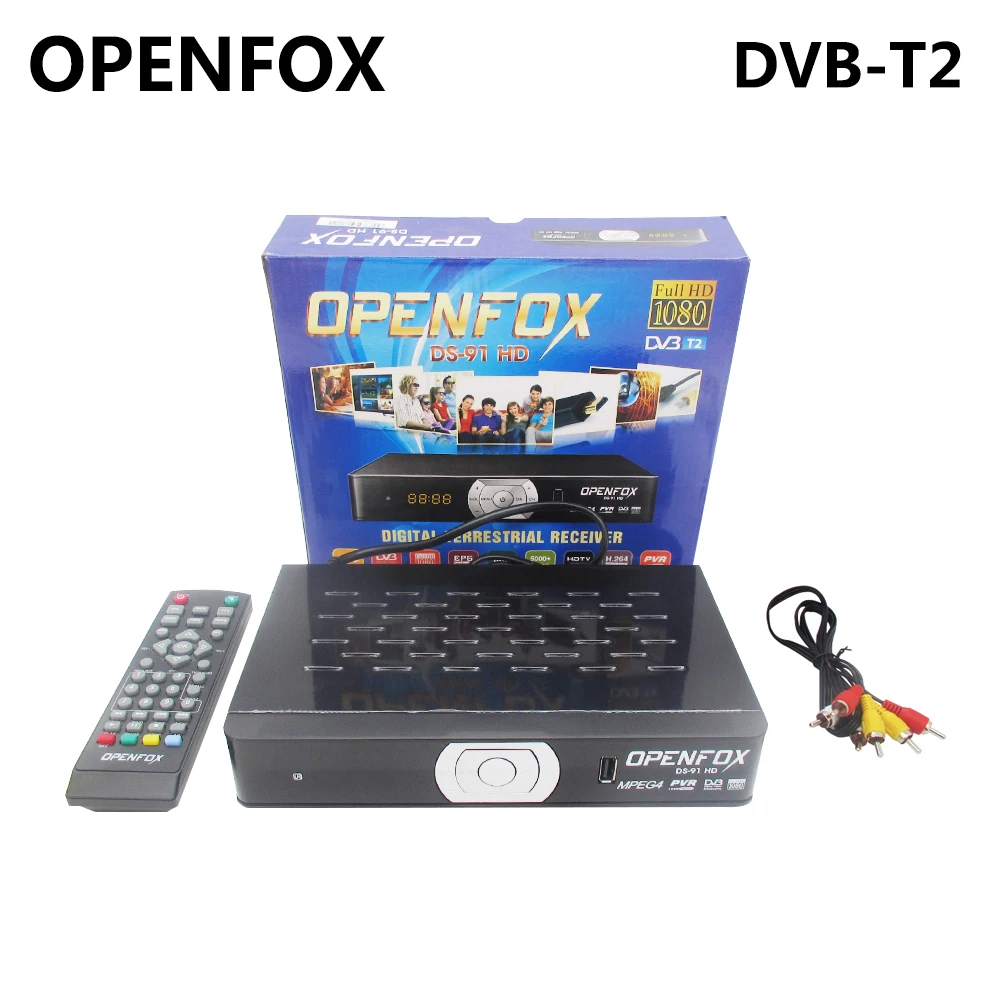 OPENFOX DVB-T2 цифровой наземный ТВ приемник MPEG4 H.264 DVB-T ТВ-тюнер 1080P HD приемник Поддержка USB Wi-Fi Youtube для Европы