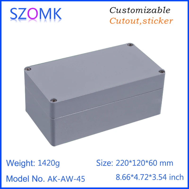 szomk IP66 die cast aluminum waterproof enclosure for electronics aluminum case waterproof equipment junction box (10)