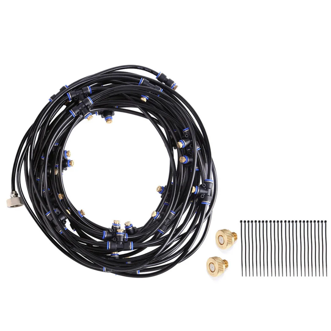 Misting Cooling System 5-20M Outdoor Reptile Water Garden Patio Spray Mist Nozzle Sprinkler Water Kits System