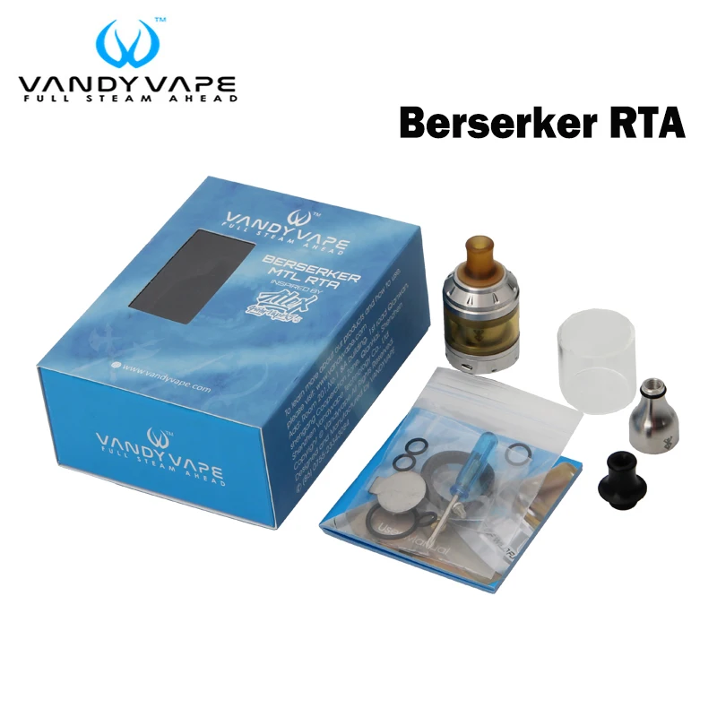 Оригинальный Vandy Vape Berserker MTL RTA 24 мм Диаметр атомайзер 2 мл/4 5 мл емкость электронная