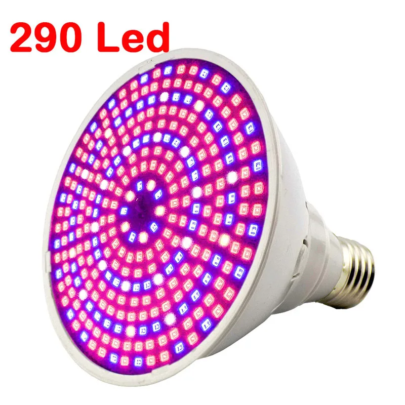 200 290 полный спектр светодиодный светильник для растений E27 лампа для гидропоники комнатных семян цветок теплица Выращивание овощей в помещении - Испускаемый цвет: 290 led
