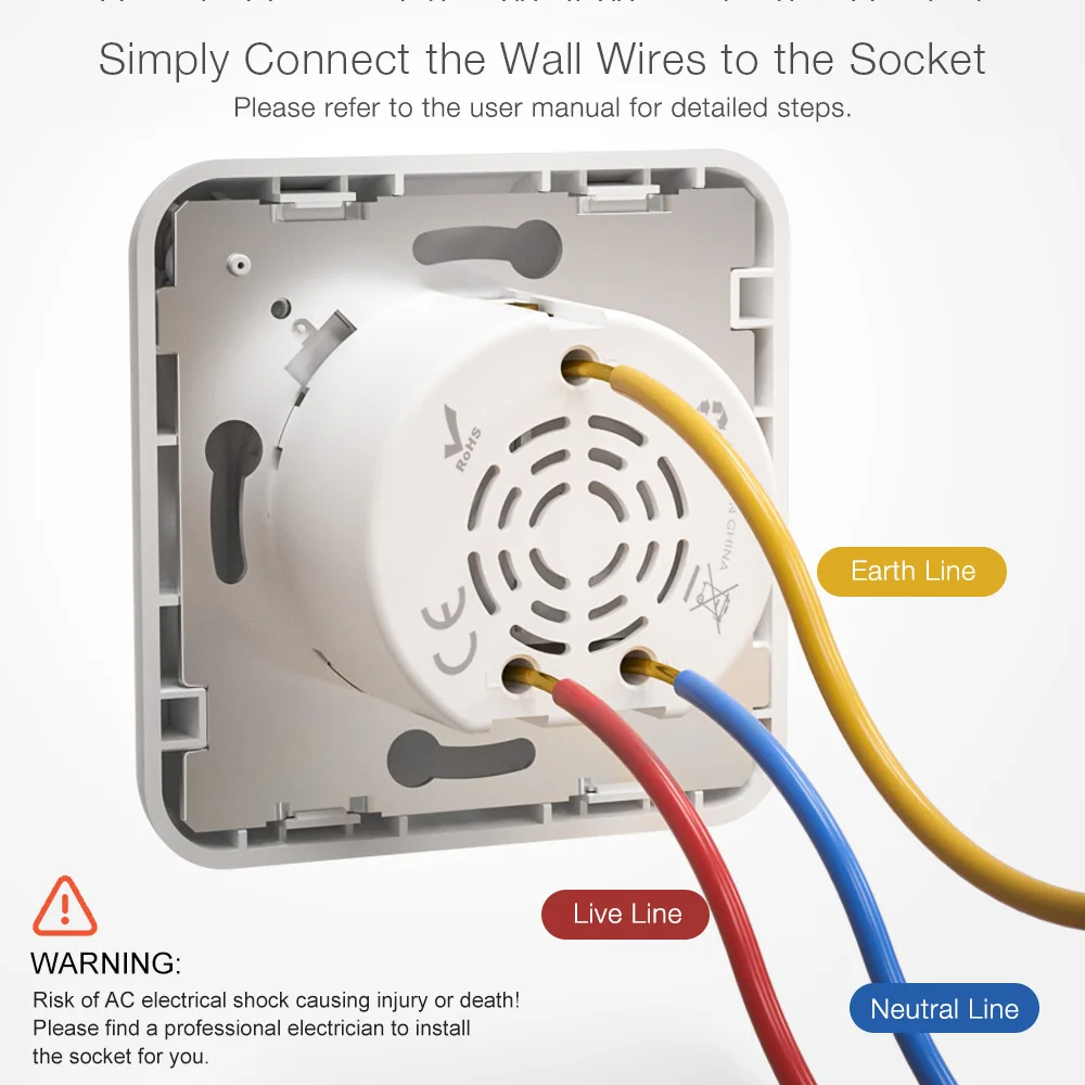 BlitzWolf BW SHP8 3680W 16A eu plug адаптер wifi питания умная розетка пробка розетки умный дом wall