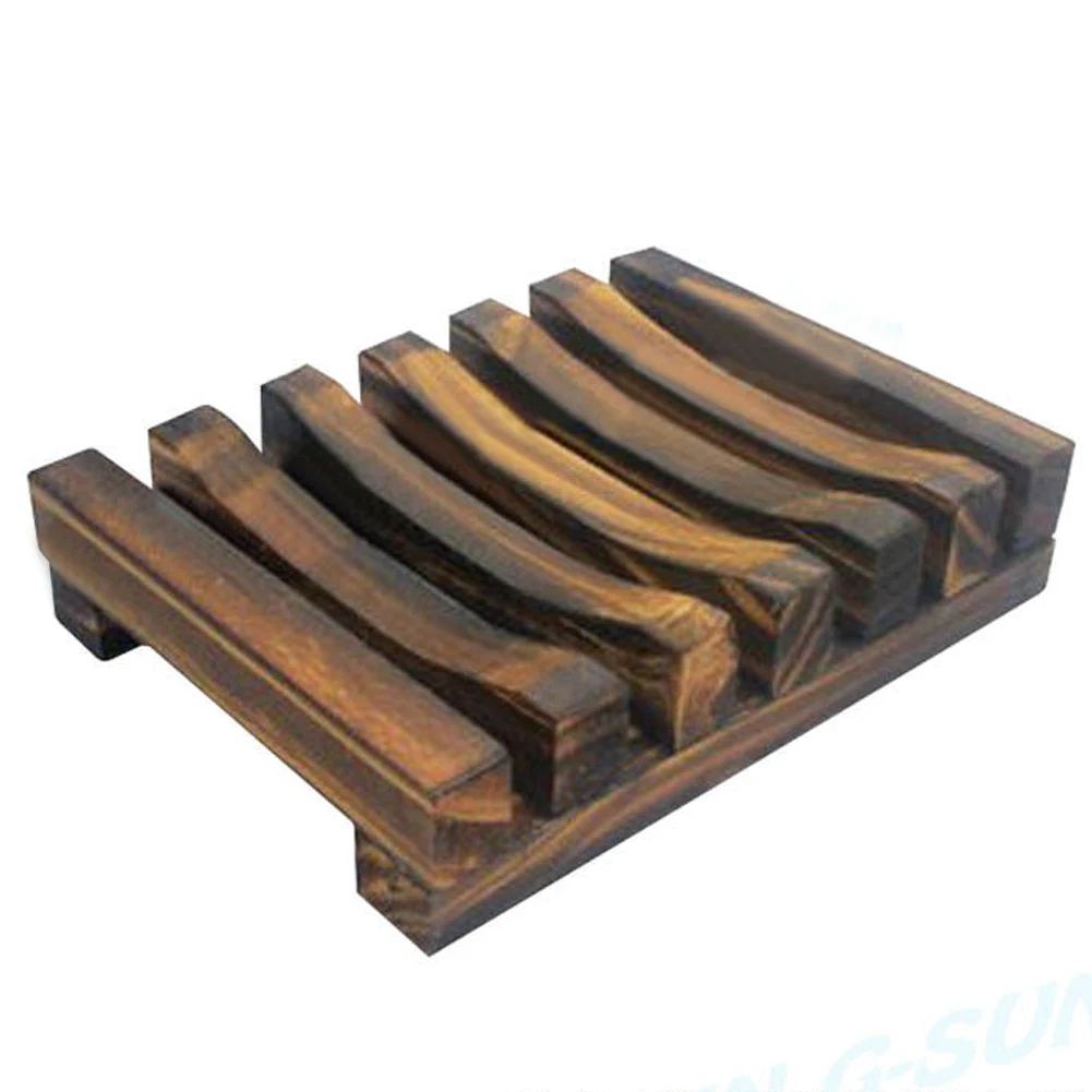 

10.8x8x2cm Wooden Handmade Bathroom Soap Dish Sink Sponge Holder Sundries Rack