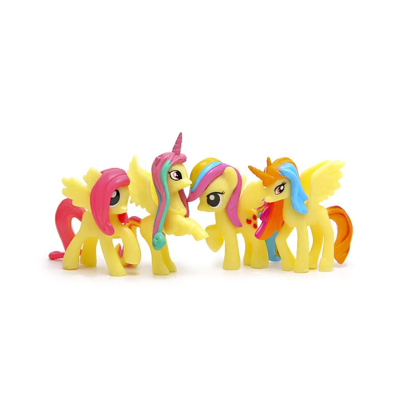 4 шт./компл. игрушки My Little Pony Дружба-это чудо ПВХ экшн Фигурки Коллекционная модель куклы Рождественский Новое поступление на год подарок