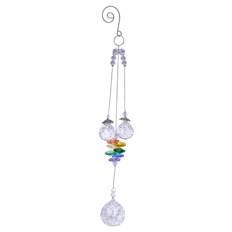 H& D Chakra Suncatcher кристалл кулон ручной работы креативный кристалл Радуга производитель дома висячие украшения окна украшения