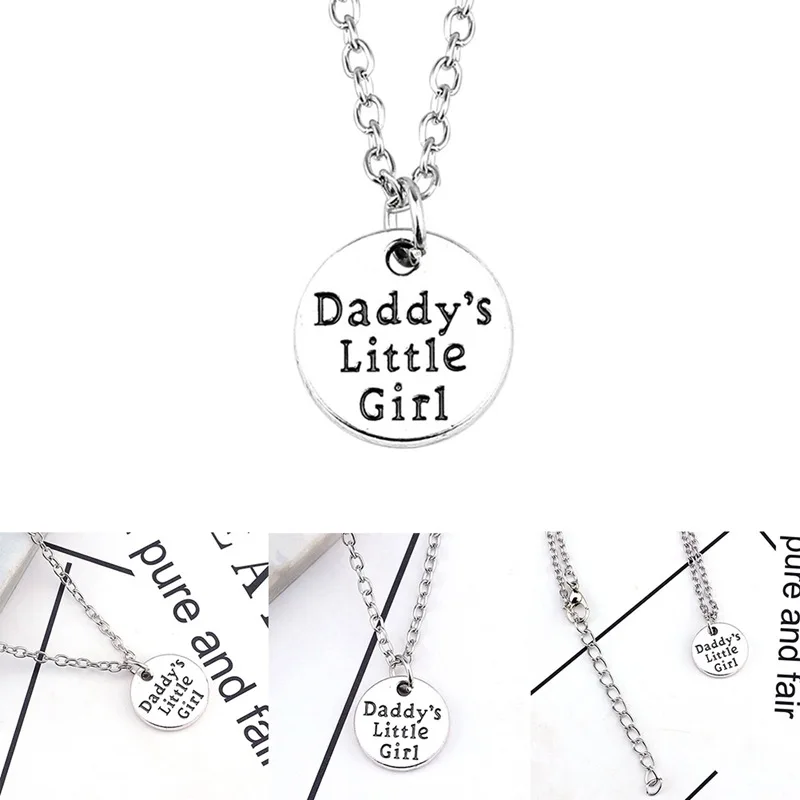 Fashion Letter Necklace Jewelry Daddy's Little Girl Pendant Necklace Gift