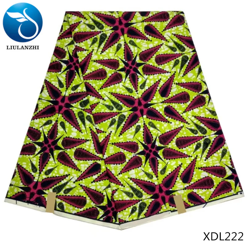 

LIULANZHI nigerian fabric polyester wax african fabric mulitcolor Ankara wax fabric 6yards/lot for party XDL220-233