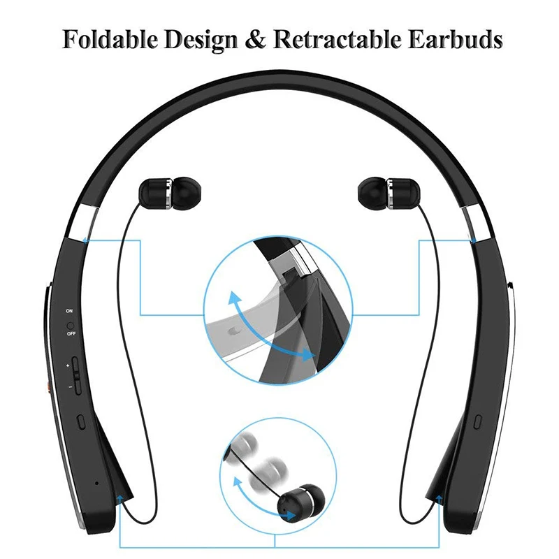 

Neckband Wireless Bluetooth Headset Sports Bluetooth Headphones with microphone Stereo Earphone for Mobile Phone