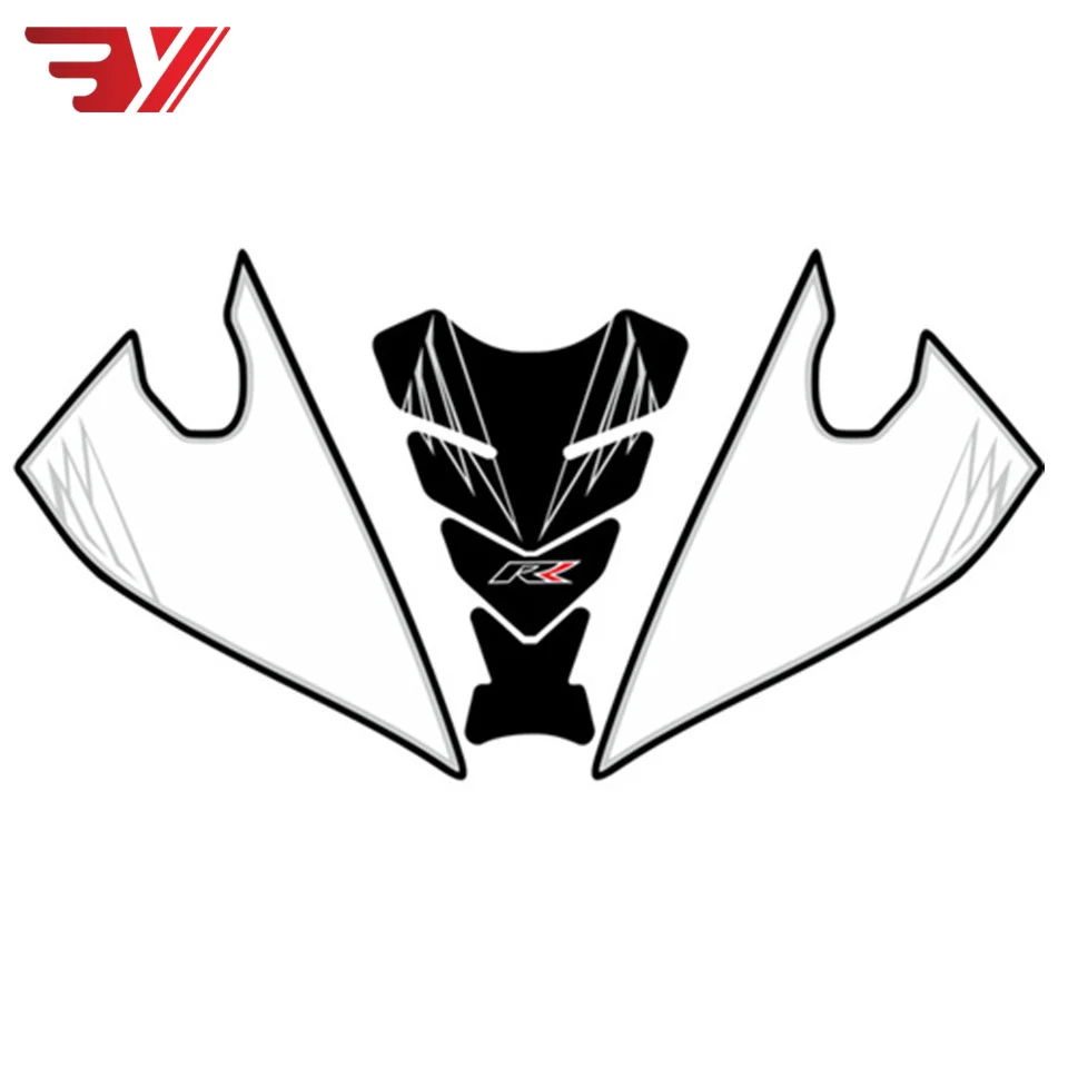 

BYSPRINT Motorcycle Front Fairing Sticker Motor Number Board 3D Gel Protector for HONDA CBR 600RR CBR600RR 2007