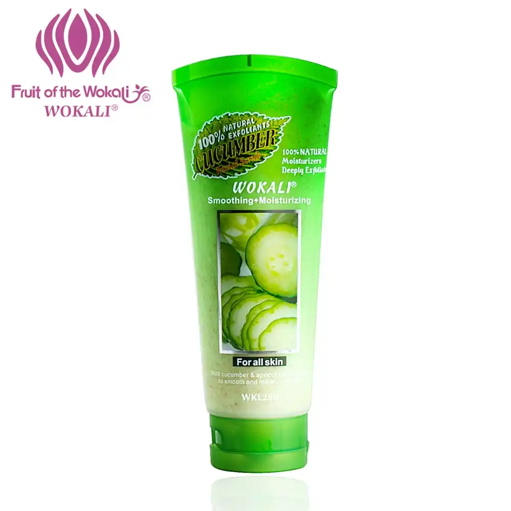 Wokali 100 جرام مقشر طبيعي مقشر تبييض ترطيب الجسم كريم تقشير الحليب فرك جل رائحة الخيار - AliExpress