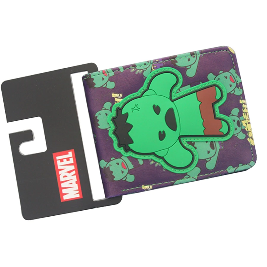 

3D Movie Anime Wallets Incredible Hulk Men Wallets Short Slim Leather Purse Money Women Bags Cards Holder Billeteras carteiras