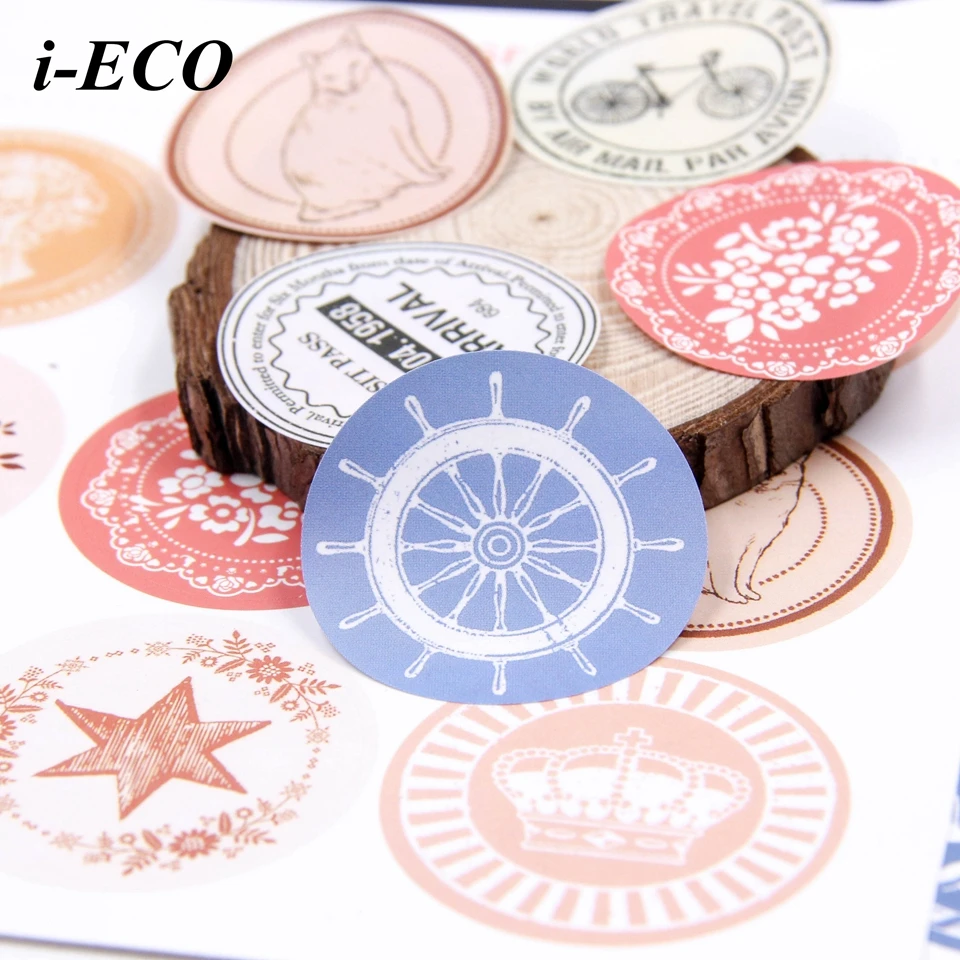 Buy 18pcs/lot DIY Creative Handmade Stickers Retro