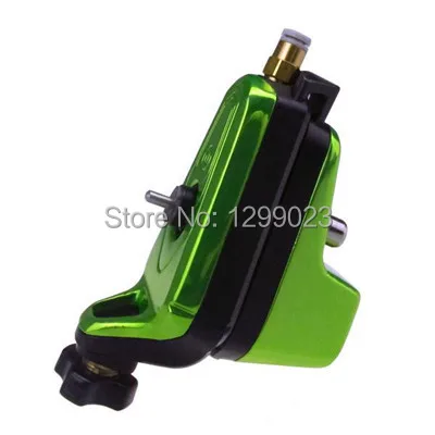 

1set Pro Neuma Style Rotary Tattoo Gun machine for Shader & Liner color yellowish green Pneumatic Electric U-Pick free shipping