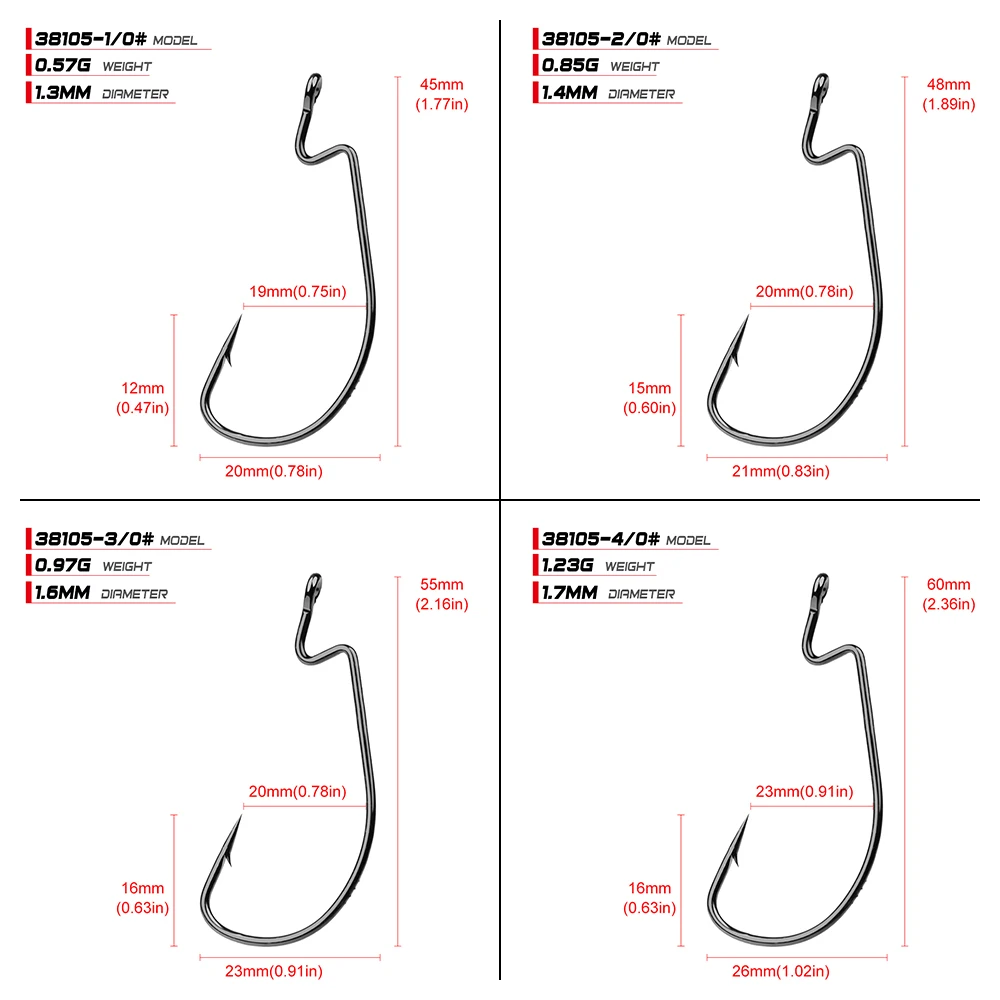 100 шт./лот рыболовный крючок 38105 рыболовный крючок 1/0#-2/0-3/0-4/0-5/0 крючок черный цвет джиг большой крючок джиг Крючки