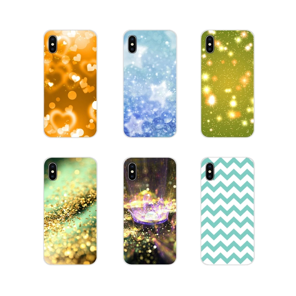 For Samsung Galaxy S4 S5 MINI S6 S7 edge S8 S9 S10 Plus Note 3 4 5 8 9 Green mint Blue Glitter print chevron Cell Phone Bag Case | Мобильные
