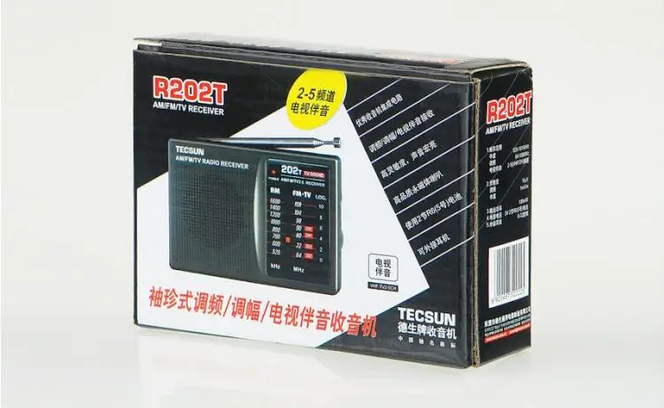 TECSUN R-202T FM AM ТВ Радио приемник Мини портативный простой для управления экономичный аккумулятор потребляет, чем цифровой