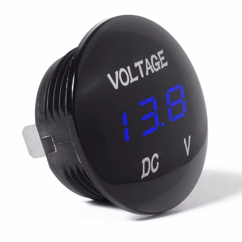 DC12V-24V Car Motorcycle LED Panel Digital Voltage Meter Display Voltmeter Car-Styling DC12V-24V Car Motorcycle LED Panel Digital Voltage Meter Display Voltmeter Car-Styling