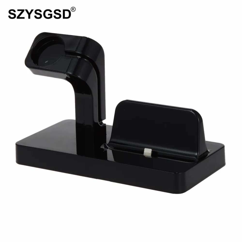 

2 in 1 Charging Dock Stand For iPhone 7 7 Plus 6S Charger Dock For Apple watch 4 3 2 charger stand Holder