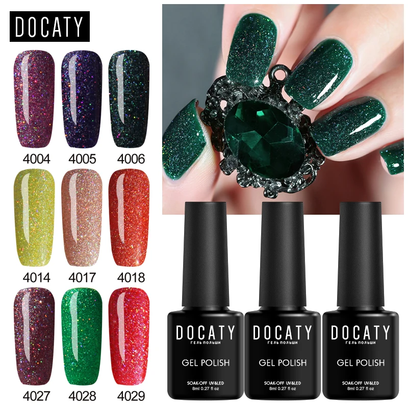 

Docaty 19 Colors Neon Psychedelic Design Art Poly Gel Long Lasting Colorful UV Gel Polish Varnishes Soak Off Gel Nail Polish