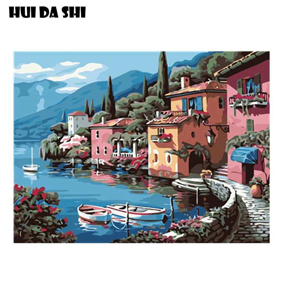 

Framed Pictures DIY Painting By Numbers Wall Art Acrylic Paintings Hand Painted Canvas Home Decor For Living Room Artwork