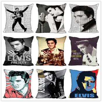 

Custom Elvis Presley Square Pillowcase Custom Zippered Bedroom Home Pillow Cover Case 1pcs custom 40x40cm