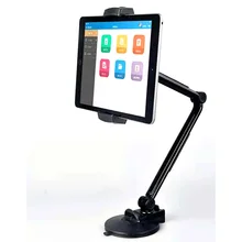 Tablet Stand Holder Sticky Suction Cup Mount 4-12 inch Aluminum Adjustable Stand for iPad Pro 11/10.5/9.7 Air Mini Surface Go