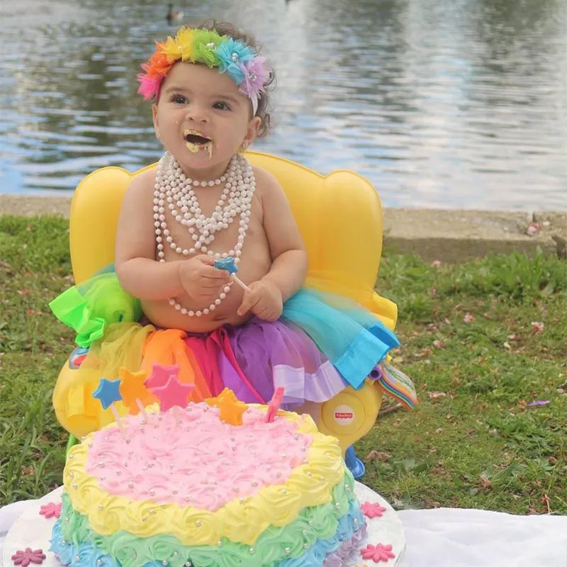 Rainbow Dress Children Girls Clothes Tutu Dresses for Kids Party Colorful Tulle Child Halloween Christmas Costume Acting Dancing (9)
