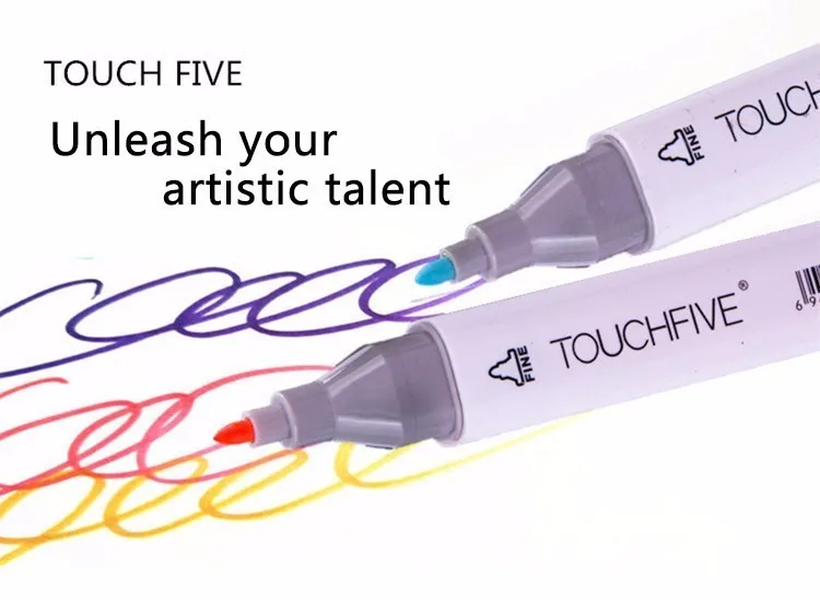 Billig Touchfive 30 40 60 80 168 Farben Skizze Marker Pen Set Twin Marker Pinsel Stift Für Zeichnung Manga Architektur Design Kunst Liefert