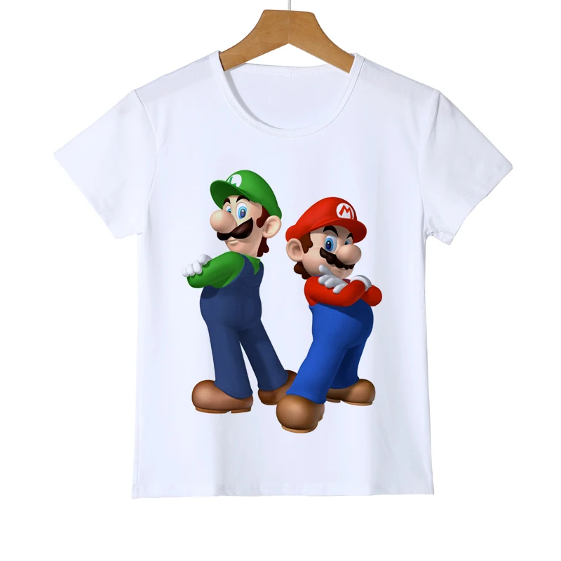 Футболка для маленьких мальчиков и девочек с изображением Марио, детские футболки с 3D принтом «Super Mario bros», милая игровая футболка с персонажем Sans, футболки высокого качества, подарок для игры Z37-9 - Цвет: 10