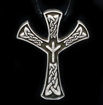 

10pcs Antique Silver Nordic Algiz Rune Pendant Norse Viking Protection Talisman Pendant Necklace with 50cm Leather Cord XL-82