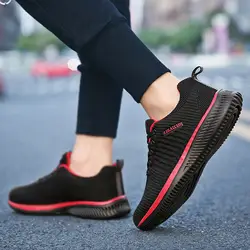 Уличные кроссовки 2019 спортивные кроссовки мужская повседневная обувь мужские туфли на плоской подошве сетчатая дышащая ходьба обувь