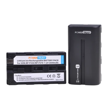 

PowerTrust 2600mAh NP-F550 NP F550 NP-F330 NP-F530 NP-F570 Rechargeable Battery akku for Sony CCD-SC55 CCD-TRV81 MVC-FD81