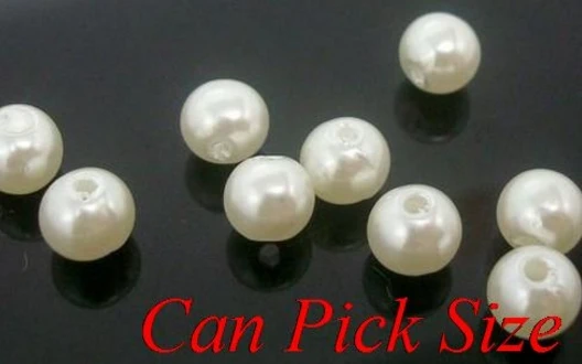 

4mm 6mm 8mm 10mm 12mm 20mm ABS Imitation resin Pearl beads Round Acrylic White Jewelry Findings bracelet Necklace spacer2324d
