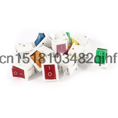 

12 Pcs KCD1 AC 250V 6A 125V 10A 2Pin SPST Power ON/OFF Panel Rocker Switch