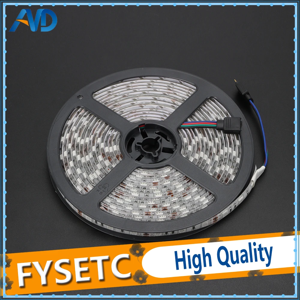 

3D Printer Parts Waterproof LED Light RGB 5050 LED Strip With Connector L 5M For F6 / Lerdge Board Extruder Module RGB Control