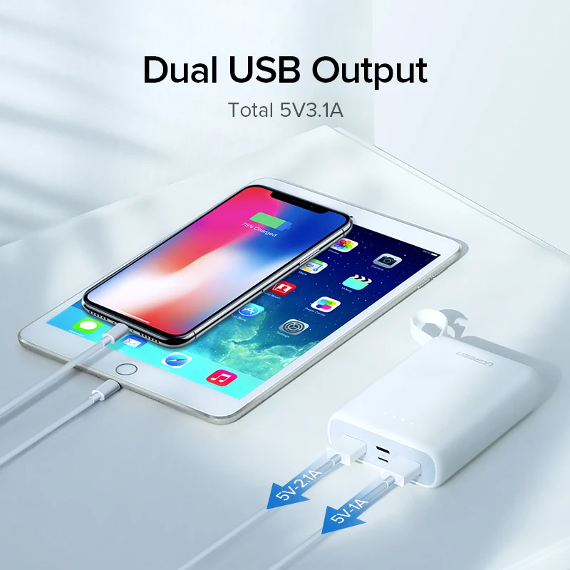 Ugreen Mini Power Bank 10000mAh Ultra Slim PoverBank for Samsung S9 S8 Dual USB Powerbank External Battery Pack Portable Charger Ugreen Mini Power Bank 10000mAh Ultra Slim PoverBank for Samsung S9 S8 Dual USB Powerbank External Battery Pack Portable Charger