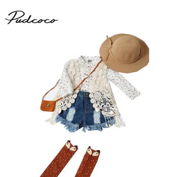 

2019 Autumn Summer children clothes new girls Outerwear Tassel Girls Crochet Lace tassel Hollow Vest Baby Girl clothes