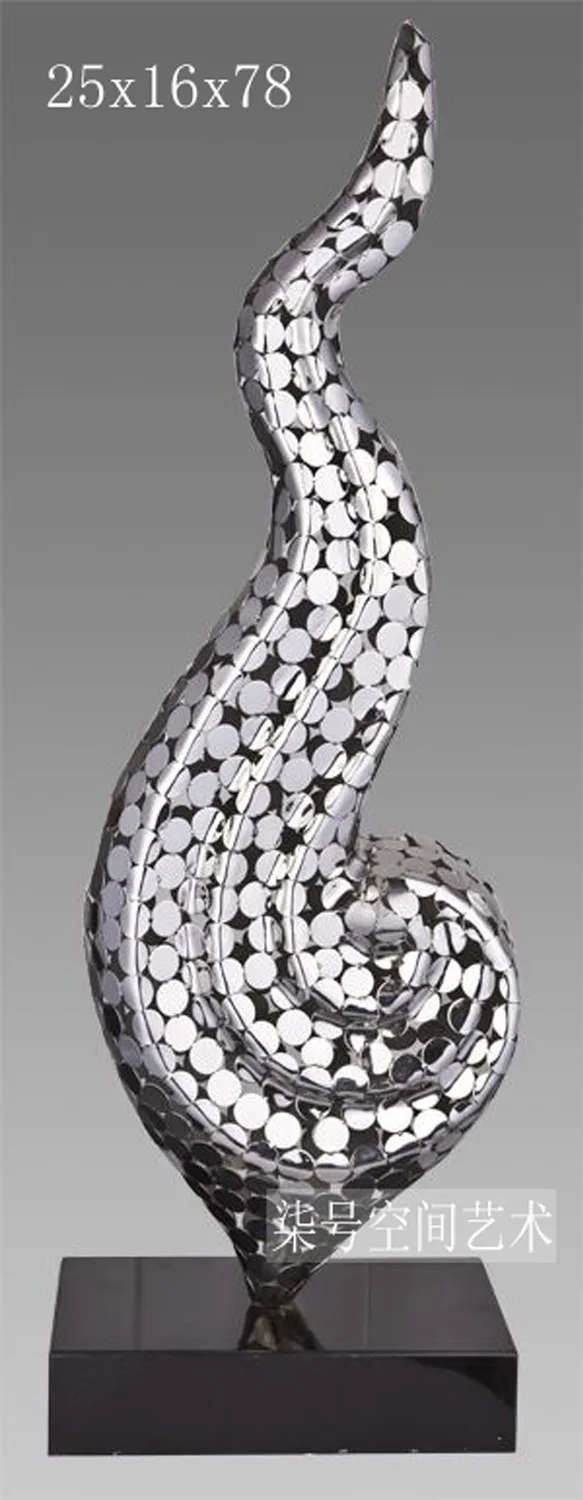

Hotel entrance Creative Decoration minimalist stainless steel discs soft fitted modern villa abstract sculptures Accessories